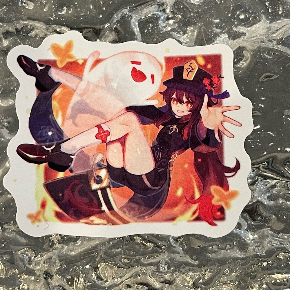 5/$10 Waterproof Vinyl Sticker:Genshin Impact Hutao